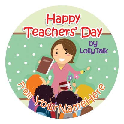 Teachers' Day 2015 32mm Sticky Labels Design B